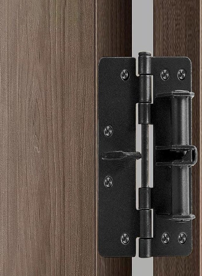 HOMETIC قفل مفصلات الأبواب الأوتوماتيكية 3 في 1 من هوميتيك، مفصلات أبواب ذاتية الإغلاق أوتوماتيكية، زنبرك إغلاق أبواب شديد التحمل، مفصلات إغلاق أبواب متعددة الوظائف. (أسود) - Image 4